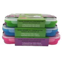 Collapsible Space Saving Rectangular Container Set - 3 Pack