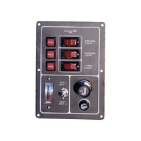 3 Gang Switch Panel with Battery Tester Cigarette Socket