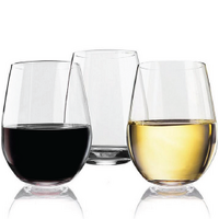 Crystal Clear Tritan Stemless Red Wine Glasses 20oz - Set of 4