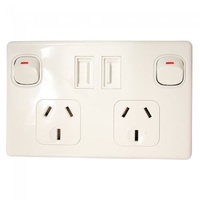 Double Pole & USB Power Point 10AMP - White