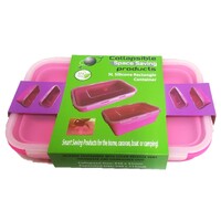 Collapsible Silicone Rectangle Container 5L - Pink