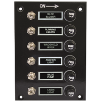 Switch Panel Black 6 Switch