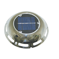 SOLAR VENT STAINLESS STEEL WITH BATTERY & SWITCH