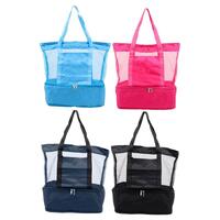 Beach Bag 2 in 1 Inbuilt Cooler - Black, Navy, Light Blue & Pink