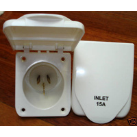 15 Amp Power Inlet - White