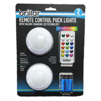 Brillar Remote Controlled Puck Lights With Colour Changing LED Technology