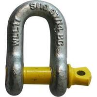 D Shackle 10mm 1T Rated Yellow