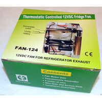 Fridge Fan Thermostatic Controlled 12VDC