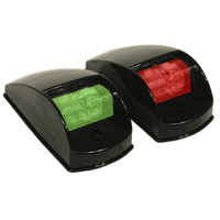 LED NAVIGATION LIGHTS - PORT AND STARBOARD SET WITH BLACK ENCLOSURE