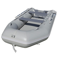 3.3M INFLATABLE PVC BOAT WITH AIR DECK - GREY